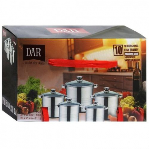 Oale si Cratite - SET INOX DAR 10PCS OALE CU CAPAC STICLA