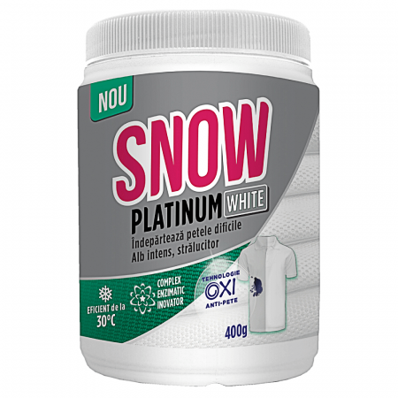 Solutii curatare pete - SNOW PLATINUM PUDRA 400GR WHITE