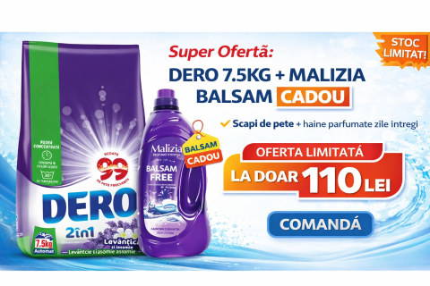 Solutii pentru Pardoseli - Super Oferta: Dero 7.5KG + Balsam Malizia CADOU – Doar 110 Lei