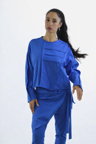 Imbracaminte dama - Trening dama albastru modern – Set casual sport dama