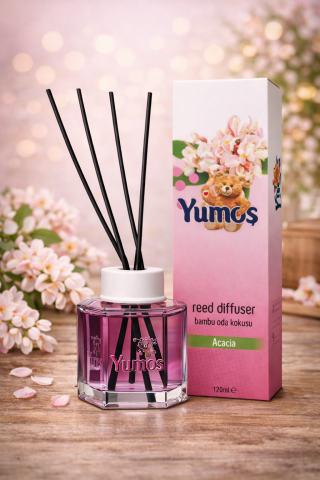 Odorizant de camera Yumos 120ml - Difuzor de camera Yumcos 120 ml cu betisoare parfumate