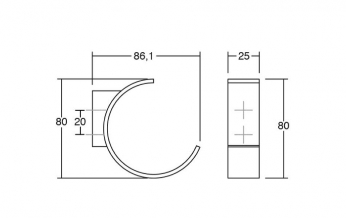 Agatatoare cuier Birdd, finisaj negru mat, 80x25x86.1 mm [2]