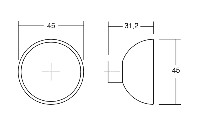 Agatatoare cuier Bol, finisaj negru mat cu alb mat lacuit, 45x31.2 mm [5]
