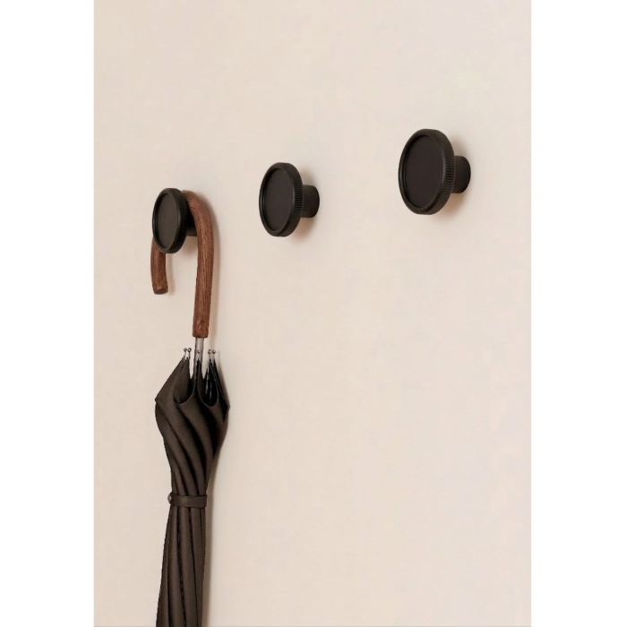 Agatatoare cuier Boto, finisaj negru periat, 80x45 mm [3]