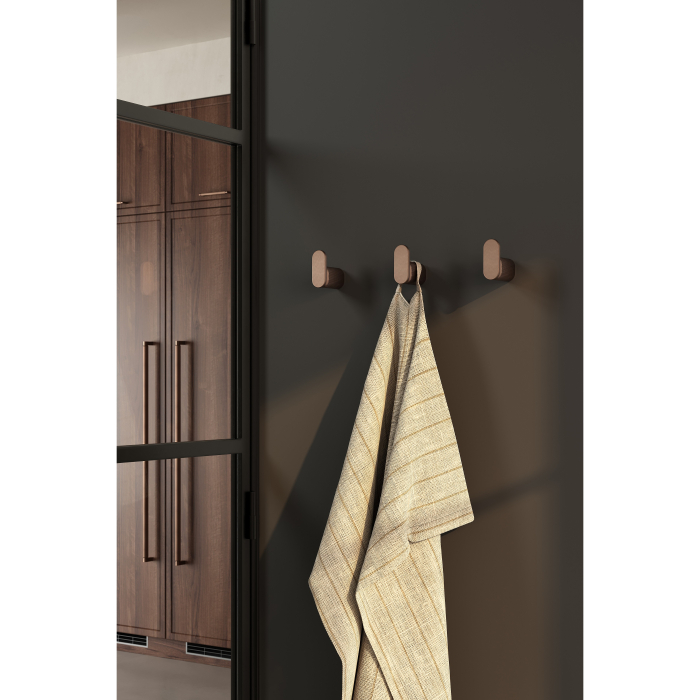 Agatatoare cuier Brooklyn, finisaj bronz periat, 30x70 mm [4]