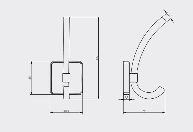 Agatatoare cuier Capital, finisaj auriu periat GT, 123x48.5x62 mm [5]