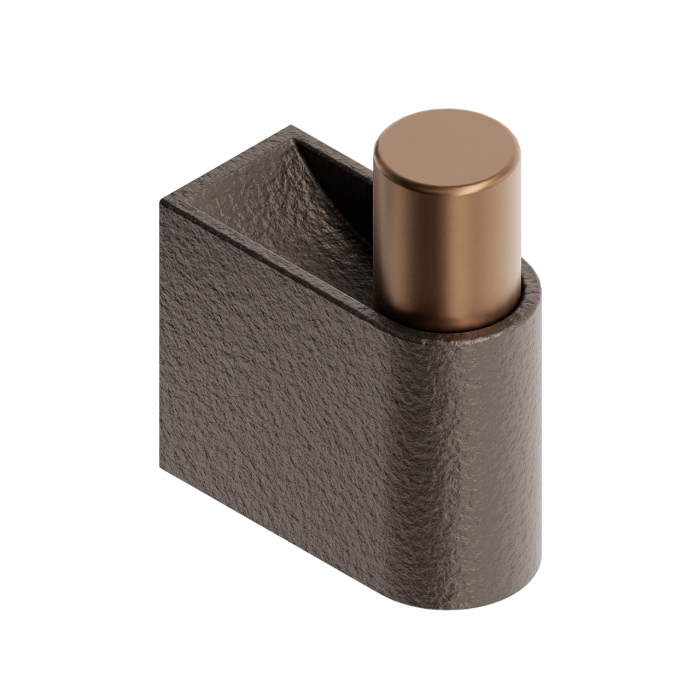 Agatatoare cuier Casey, finisaj maro metalic texturat/bronz mat, 23x61 mm [2]