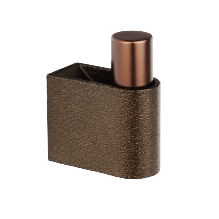 Agatatoare cuier Casey, finisaj maro metalic texturat/bronz mat, 23x61 mm [1]