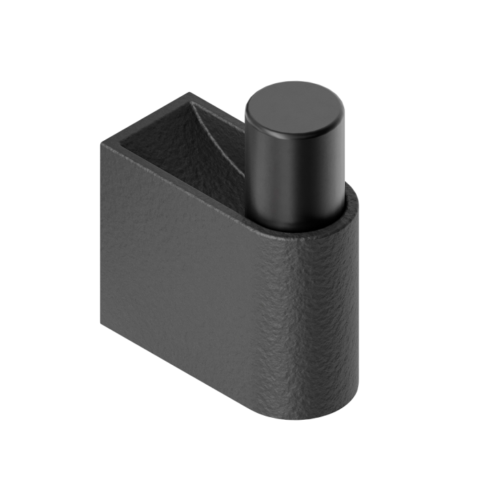 Agatatoare cuier Casey, finisaj negru lava texturat/negru mat, 23x61 mm [2]
