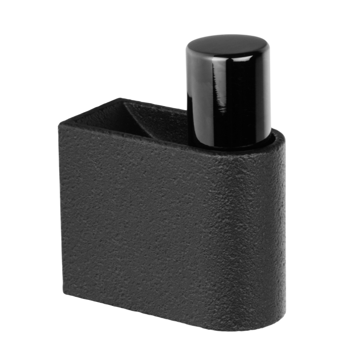 Agatatoare cuier Casey, finisaj negru lava texturat/negru titan lustruit, 23x61 mm [1]