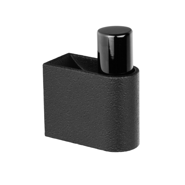 Agatatoare cuier Casey, finisaj negru lava texturat/negru titan lustruit, 23x61 mm [1]