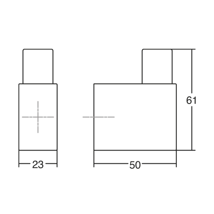 Agatatoare cuier Casey, finisaj piatra texturata alba/stejar, 23x61 mm [6]