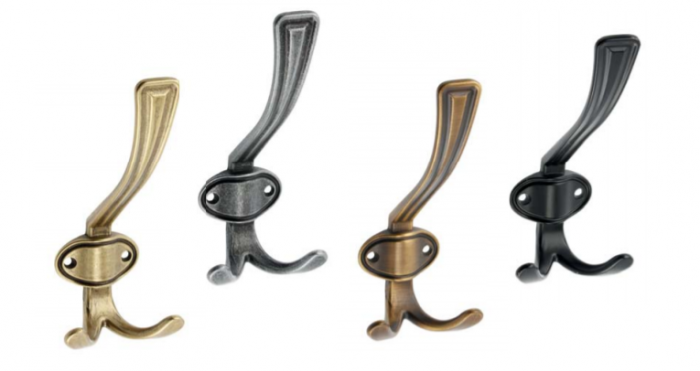 Agatatoare cuier Coruna, finisaj bronz antichizat GT, 158x66 mm [4]