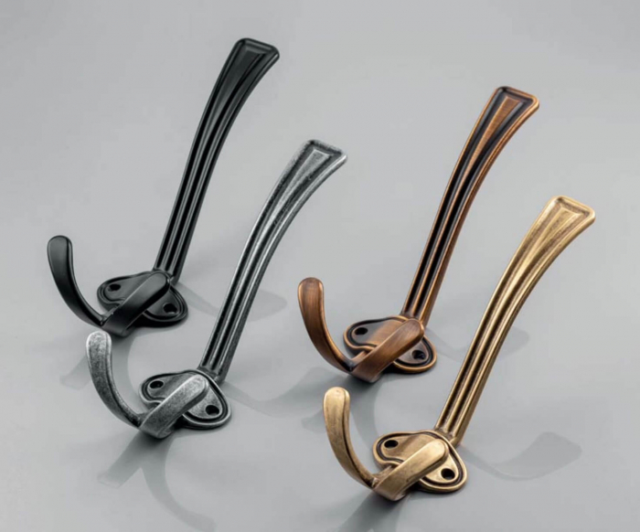 Agatatoare cuier Coruna, finisaj bronz antichizat GT, 158x66 mm [2]