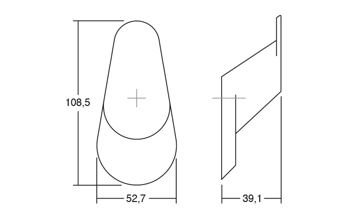 Agatatoare cuier Crestt, finisaj alb mat, 53x109x39 mm [4]