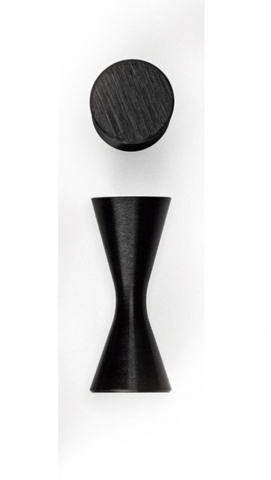 Agatatoare cuier Diabolo, finisaj negru periat, 21,1x50 mm [4]