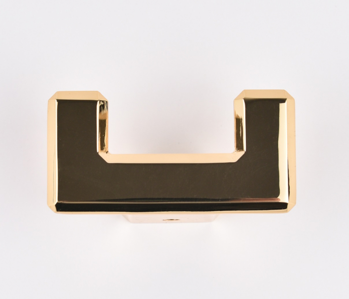 Agatatoare cuier dubla Carli, finisaj aur lacuit CB, 80x40x35 mm [2]