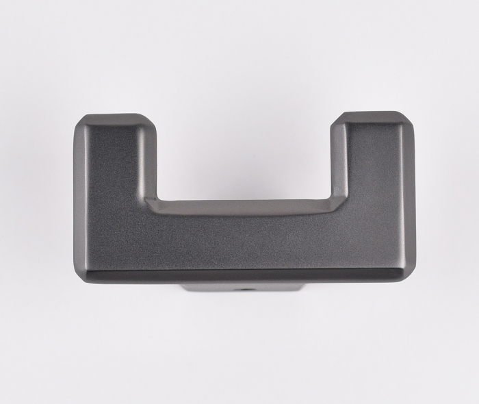 Agatatoare cuier dubla Carli, finisaj negru gun metal CB, 80x40x35 mm [2]