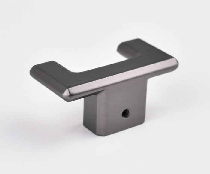 Agatatoare cuier dubla Carli, finisaj negru gun metal CB, 80x40x35 mm [3]