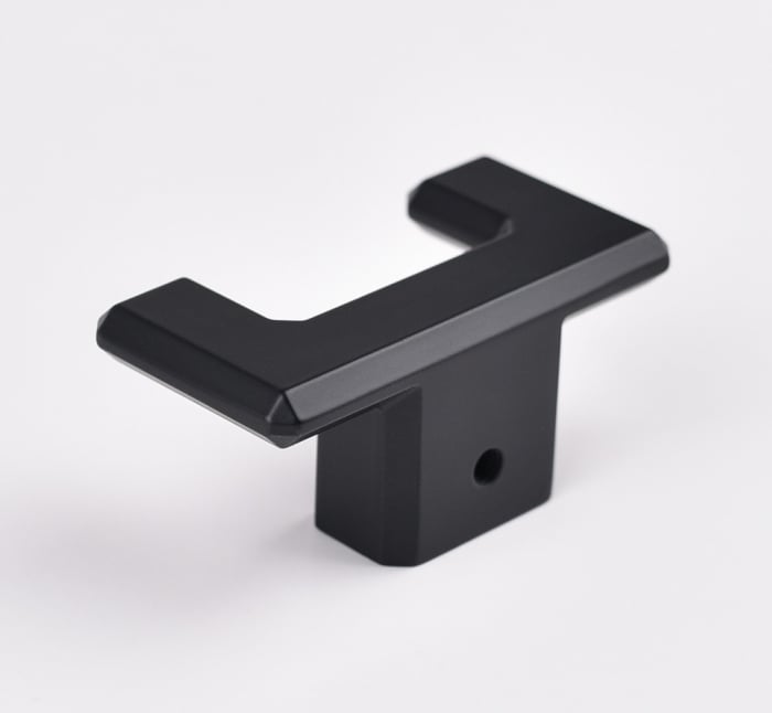 Agatatoare cuier dubla Carli, finisaj negru mat CB, 80x40x35 mm [3]