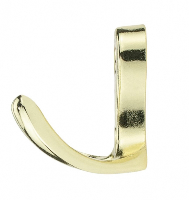 Agatatoare cuier dubla FCH-01, finisaj auriu lucios, 28x51x23 mm [2]