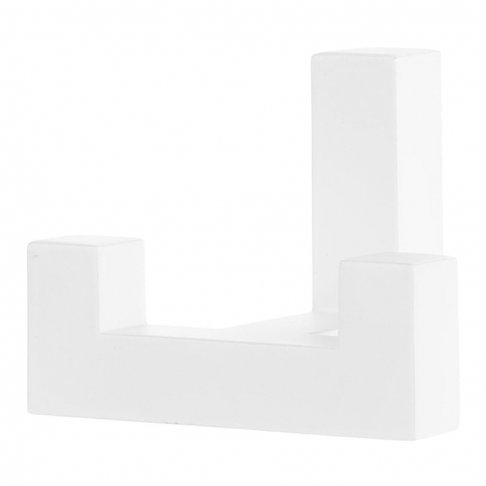 Agatatoare cuier dubla Modix, finisaj alb mat, 40x52x40 [3]