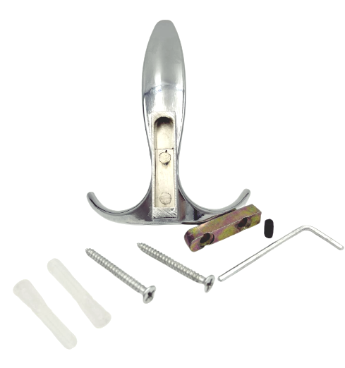 Agatatoare cuier E-018, finisaj otel periat GT, 101x75x35 mm [5]