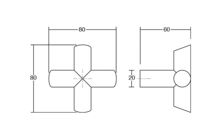 Agatatoare cuier Equis, finisaj alb mat, 80x80x60 mm [3]