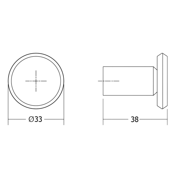 Agatatoare cuier Fase, finisaj otel inoxidabil, 33x38 mm [2]