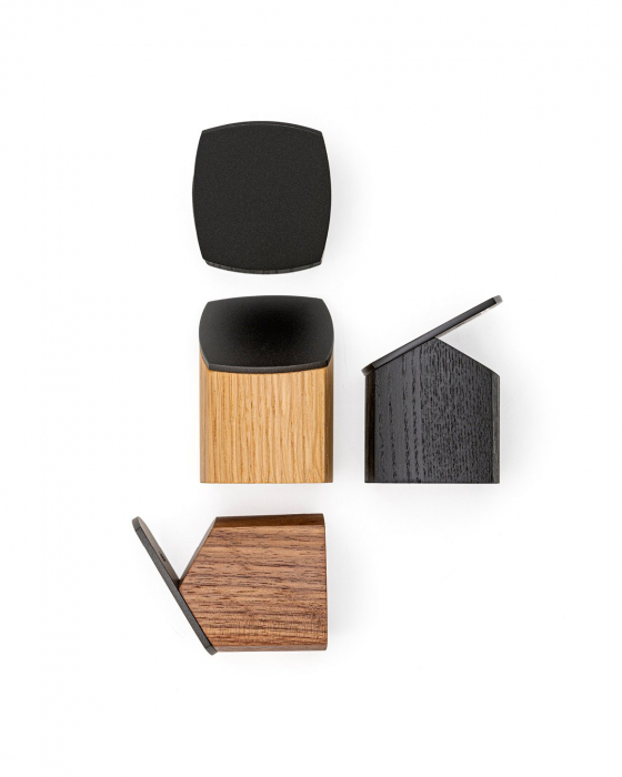 Agatatoare cuier Megg, finisaj frasin negru mat lacuit, 46.6x45x63.6 mm [2]