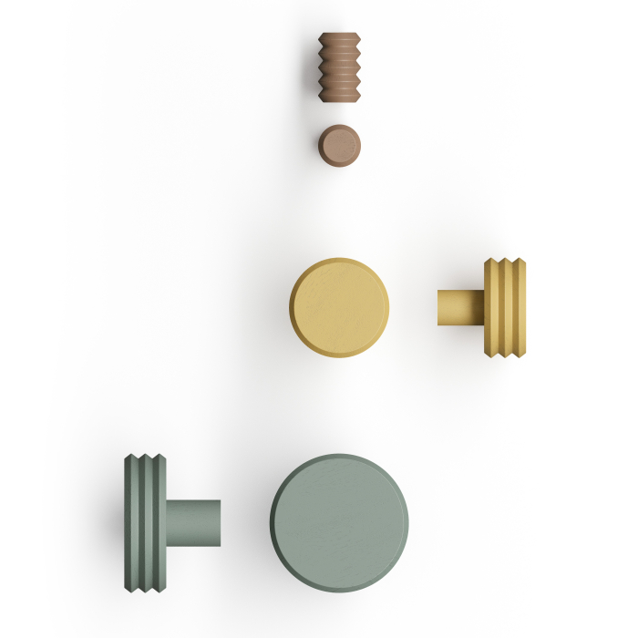 Agatatoare cuier Pulse Color, finisaj maro ceramic, 65x57 mm [8]