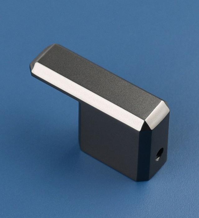 Agatatoare cuier simpla Carli, finisaj negru gun metal CB, 60x20x35 mm [5]