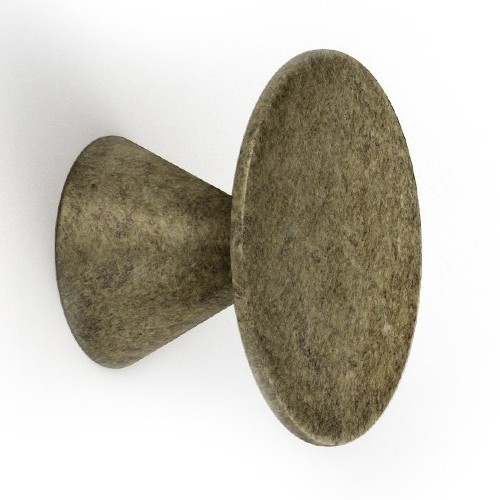 Agatatoare cuier Stam, finisaj alama antichizata, 60x35 mm [3]