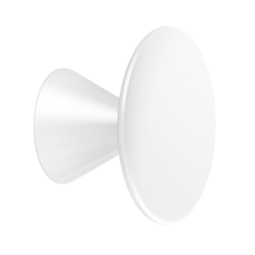 Agatatoare cuier Stam, finisaj alb mat, 60x35 mm [1]