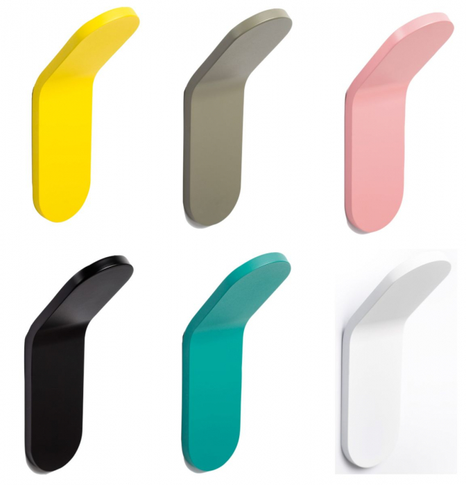 Agatatoare cuier Tik, finisaj negru mat, 25x80x30 mm [6]