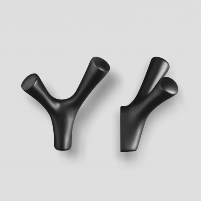 Agatatoare cuier Torna, finisaj negru mat GT, 81x71x47 mm [6]