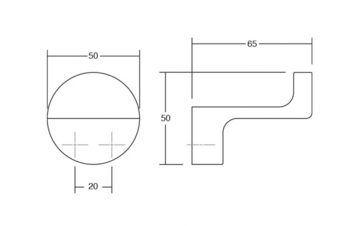 Agatatoare cuier Zett, finisaj alb mat, 50x50x65 mm [4]