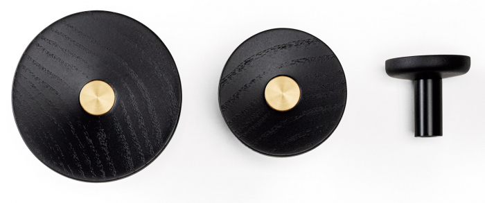 Agatatoare cuier Zoot, finisaj alama intunecata periata cu negru lacuit, D:120 mm [4]