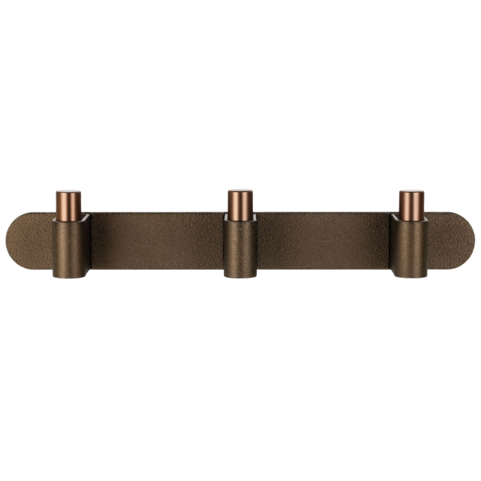 Agatatori cuier Casey Rack, finisaj maro metalic texturat/bronz mat, 340x43x62 mm [2]