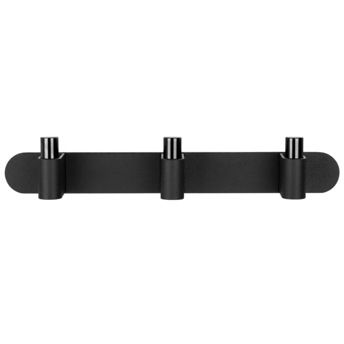Agatatori cuier Casey Rack, finisaj negru lava texturat/negru titan lustruit, 340x43x62 mm [2]