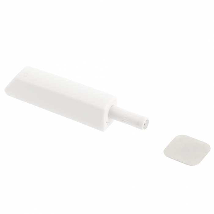 Amortizor bumper incastrat cu adaptor si magnet pentru usa mobilier, alb, L:93 mm [1]