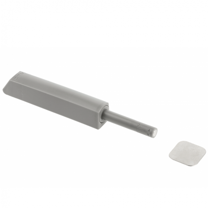 Amortizor bumper incastrat cu adaptor si magnet pentru usa mobilier, antracit, L:119 mm [1]