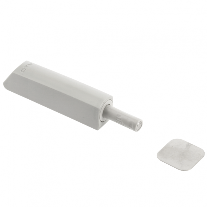 Amortizor bumper incastrat cu adaptor si magnet pentru usa mobilier, gri, L:93 mm [1]