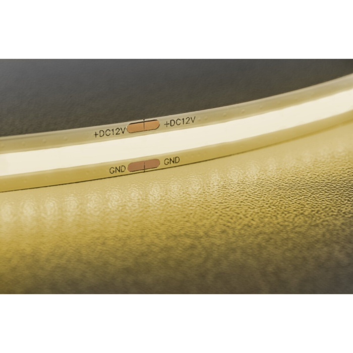 Bandă LED COB GTV, lumină caldă, 480 LED/m, 12V, IP20, 5 m [3]
