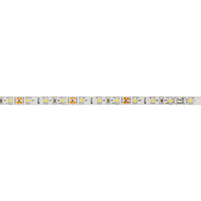 Bandă LED Flash GTV, lumină caldă, 60 LED/m, 390 lm/m, 3,7 W/m, 12V, IP20, 5 m [5]