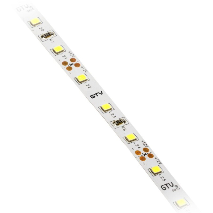 Bandă LED Flash GTV, lumină caldă, 60 LED/m, 750 lm/m, 6 W/m, 12V, IP20, 5 m [3]