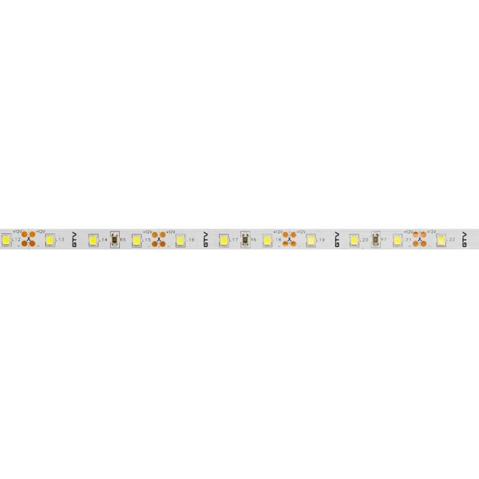 Bandă LED Flash GTV, lumină caldă, 60 LED/m, 750 lm/m, 6 W/m, 12V, IP20, 5 m [2]