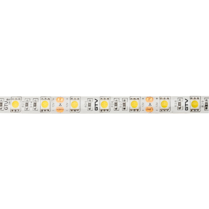 Bandă LED Flash GTV, lumină caldă, 60 LED/m, 850 lm/m, 14,4 W/m, 12V, IP65, 5 m [2]