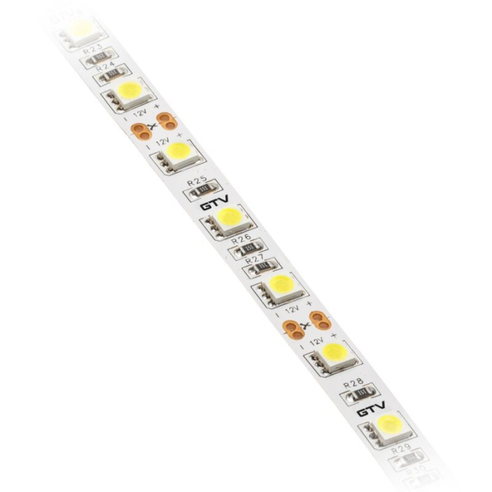 Bandă LED Flash GTV, lumină caldă, 60 LED/m, 900 lm/m, 14,4 W/m, 12V, IP20, 5 m [3]