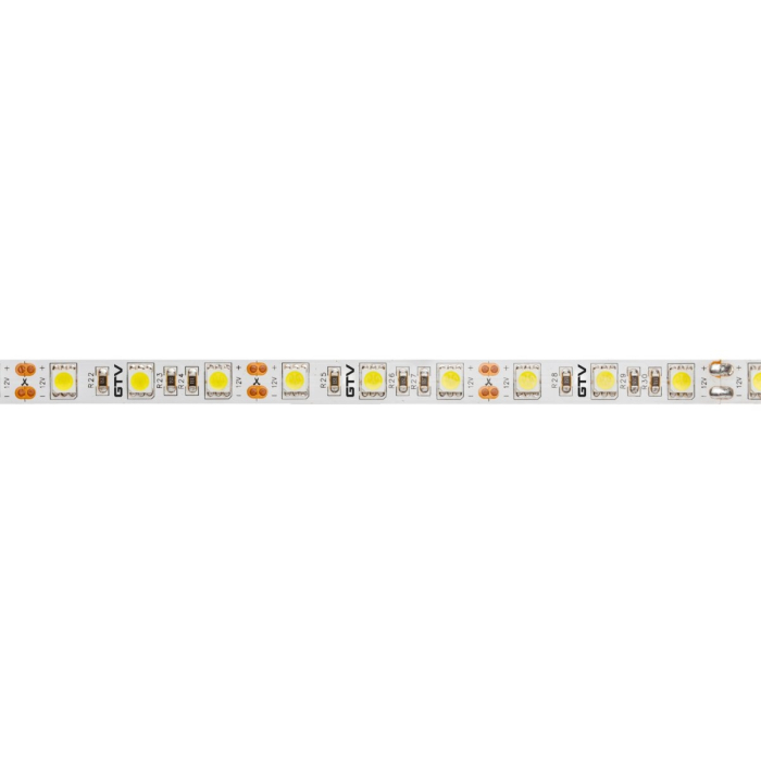 Bandă LED Flash GTV, lumină caldă, 60 LED/m, 900 lm/m, 14,4 W/m, 12V, IP20, 5 m [2]